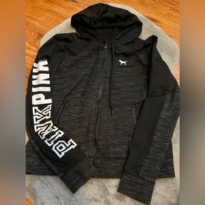 Pink by Victoria’s Secret zip up hoodie. Size Large.